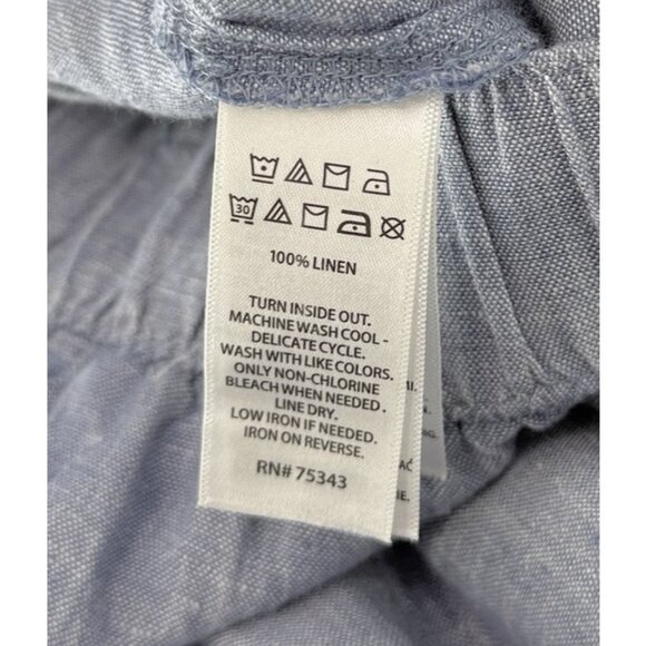 Rachel Roy 100% Linen‎ Pants Pull On Cuff Hem Cropped Sz XS Beach Coastal Boho - Picture 5 of 8